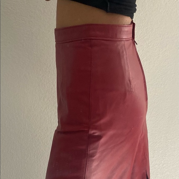 Handmade super soft leather skirt size s - Picture 6 of 7